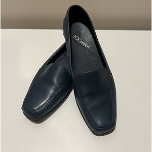 I❤️Comfort navy blue leather shoes